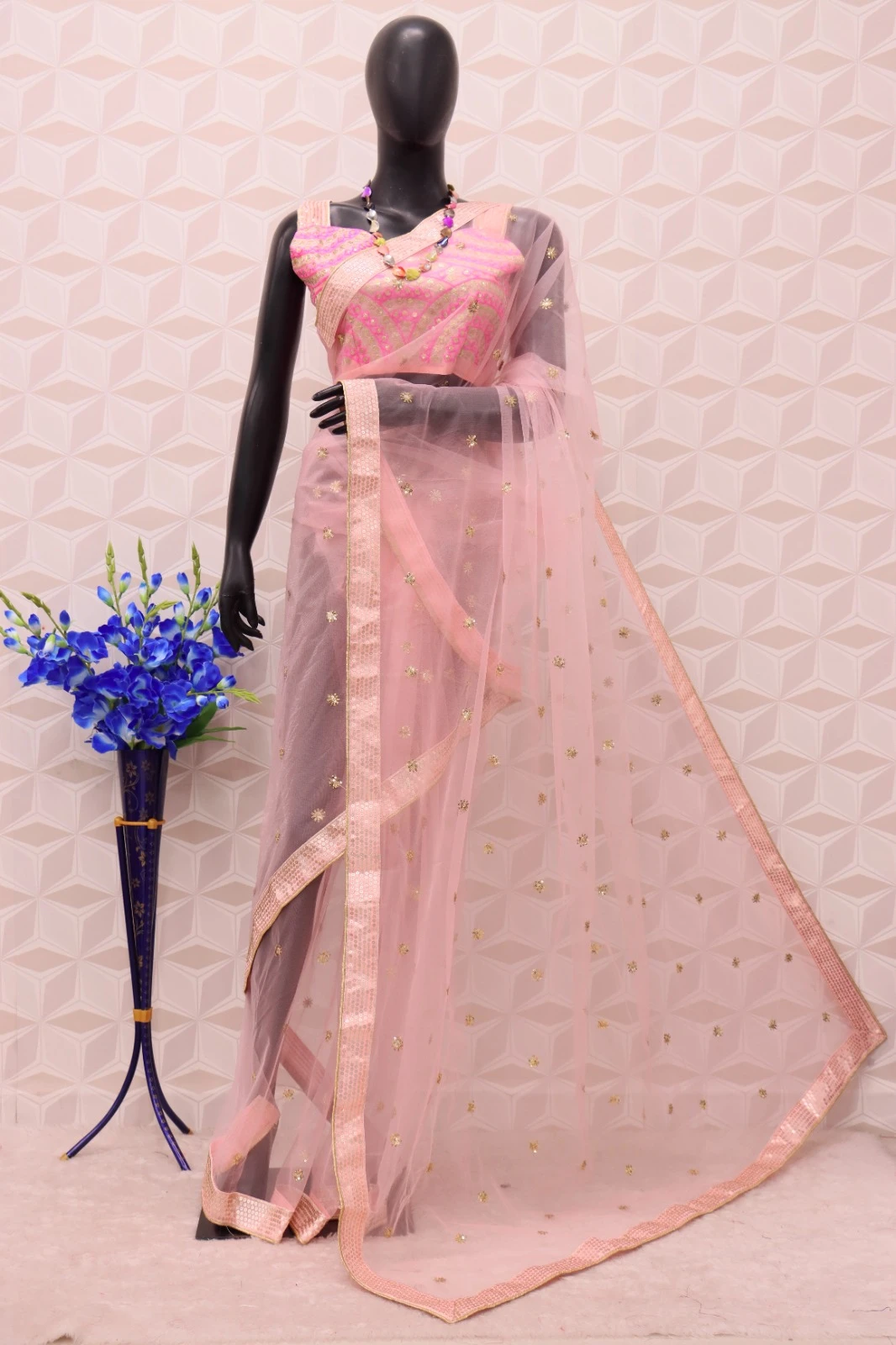 Vardan Ethnic Bt-286 Heavy Nylone Butterfly Net Wholesale Fancy Saree — Wholesale Sarees, MPA wholesale from Surat - Gallery Image 4